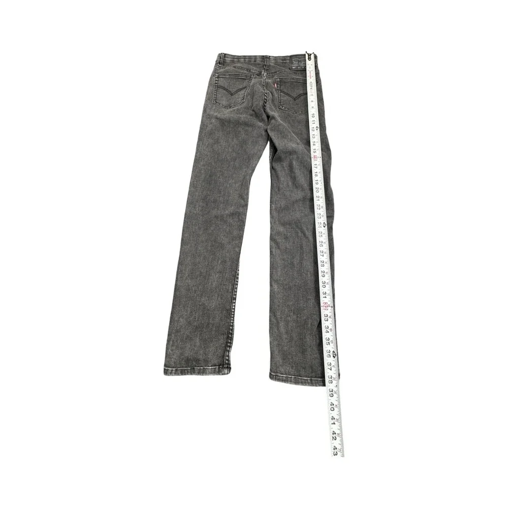 Levi's Jeans Boys 16 Reg Grey 502 Regular Taper Acid Wash Adjustable Waist Denim